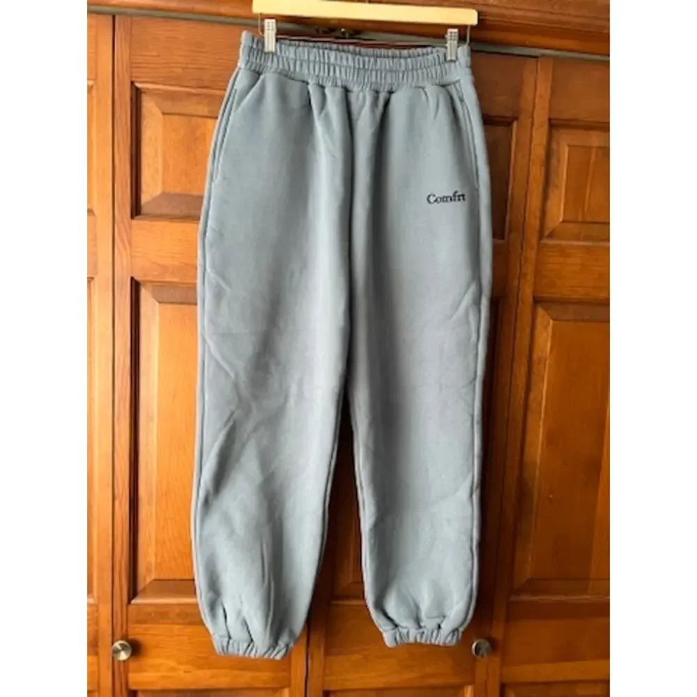 Comfrt Cloud Sweatpants Blue Willow Unisex Heavyweight Fleece Joggers Cozy SZ M